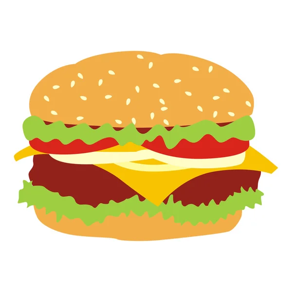 Elszigetelt hamburger — Stock Vector