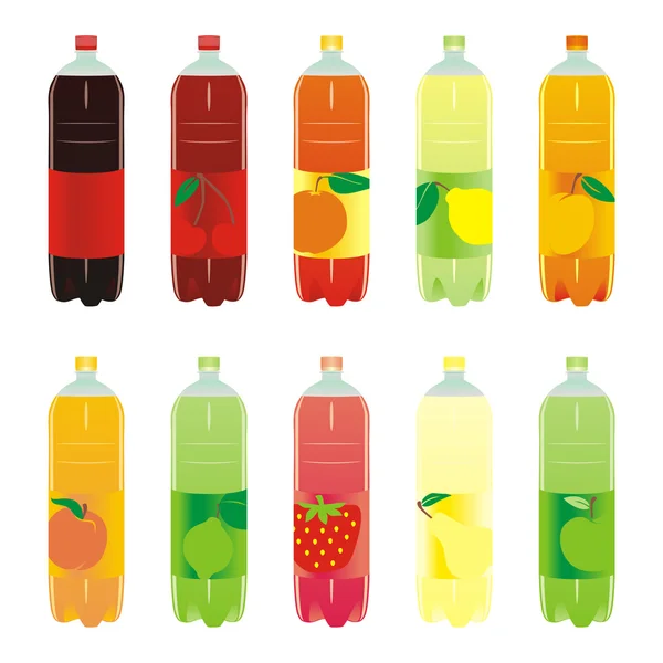 Isolated carbonated drinks set — Stock Vector