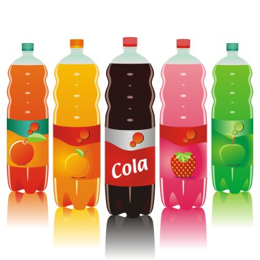 Carbonated drink bottles clipart