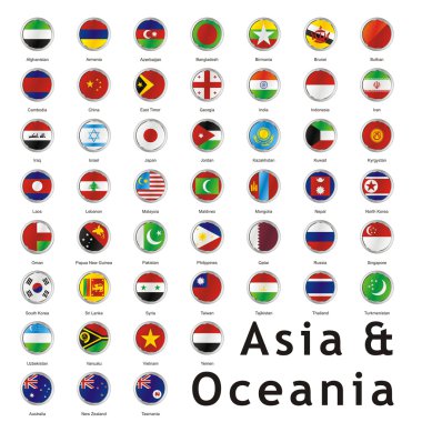 izole Asya bayrakları
