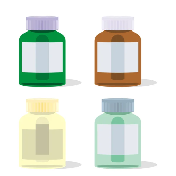 Flacons d'analgésiques isolés — Image vectorielle