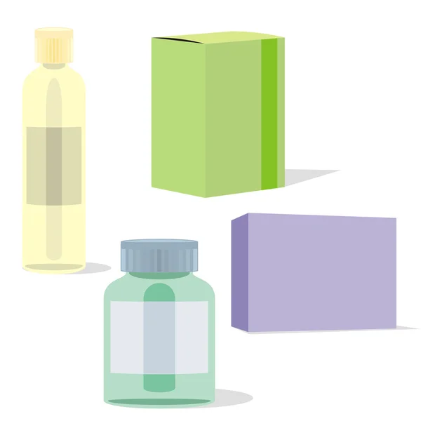 Na białym tle leki przeciwbólowe tabletki — Wektor stockowy