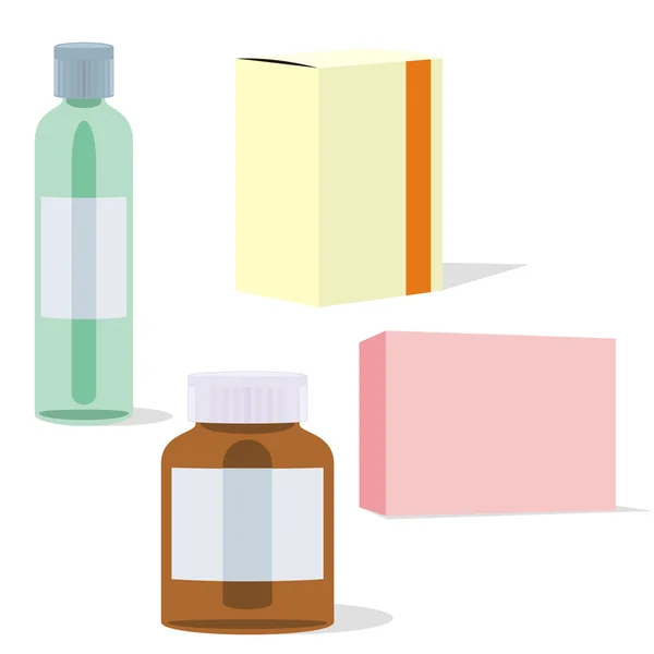 Na białym tle leki przeciwbólowe tabletki — Wektor stockowy
