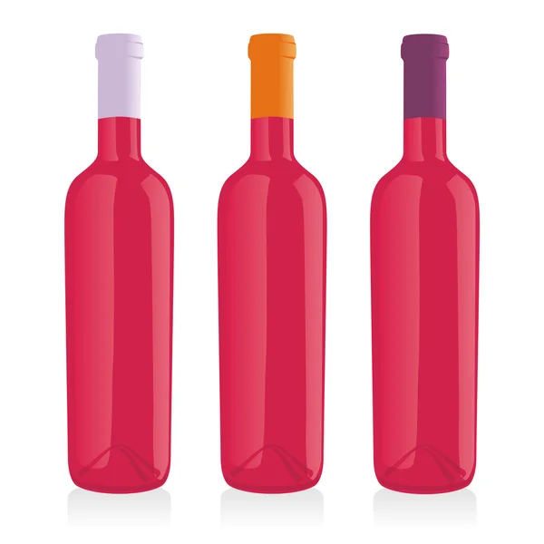 격리 된 고전적인 모양 와인 병 — 스톡 벡터