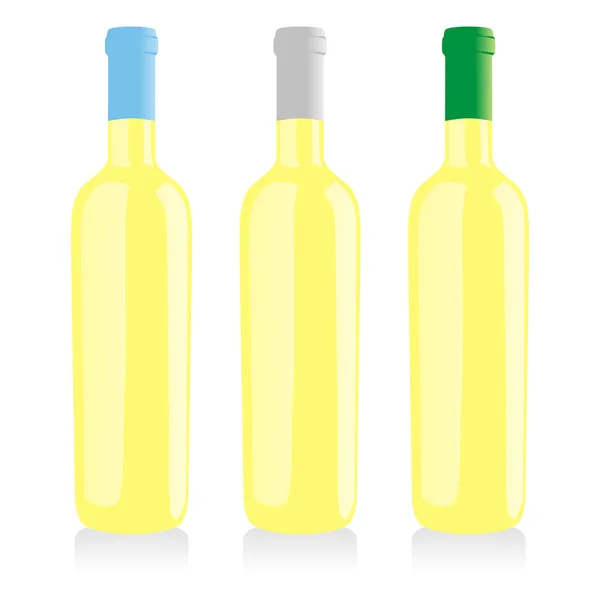 Isolado garrafas de vinho de forma clássica — Vetor de Stock