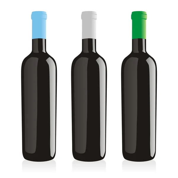 Απομονωμένη μπουκάλια κρασιού κλασικό σχήμα — Διανυσματικό Αρχείο