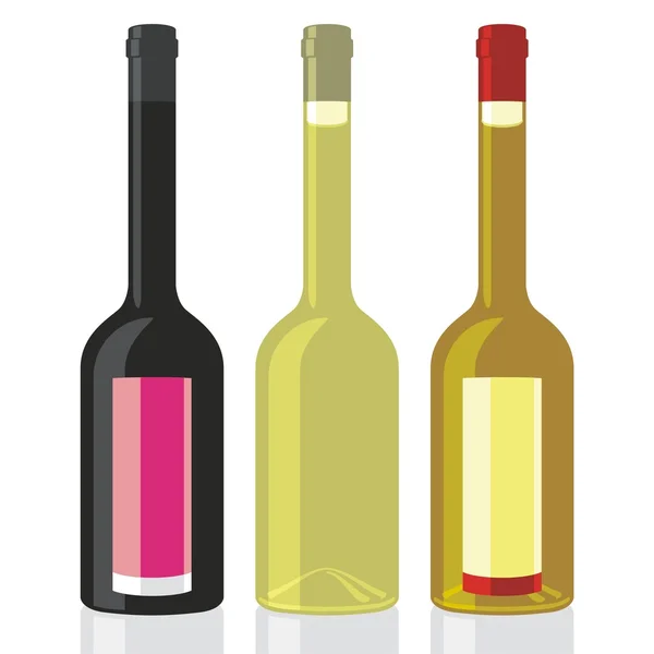 Botellas de vinagre y aceite — Vector de stock