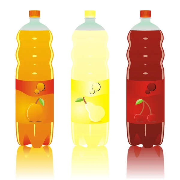 Carbonated drink bottles — Stock Vector