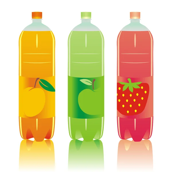 Carbonated drink bottles — Stock Vector