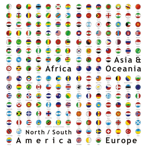 Deux cents drapeaux vectoriels entièrement modifiables — Image vectorielle