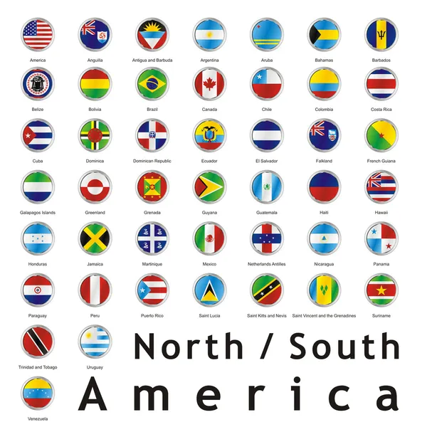 Isolé drapeaux américains — Image vectorielle