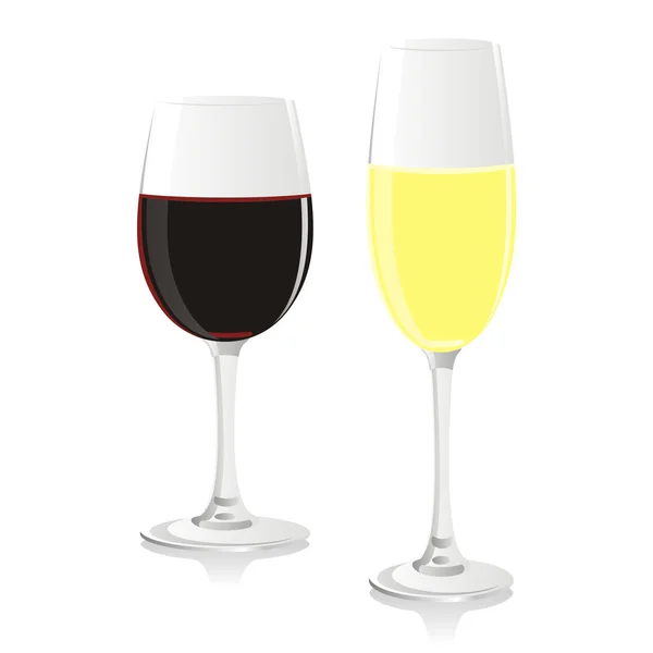 stock vector Isolated wine glasses