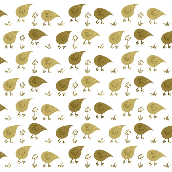 Poulets drôles isolés — Image vectorielle