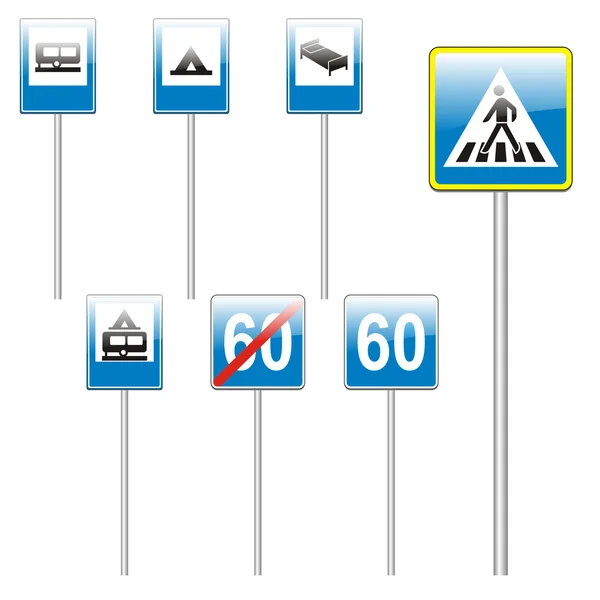 孤立した欧州道路標識 — ストックベクタ