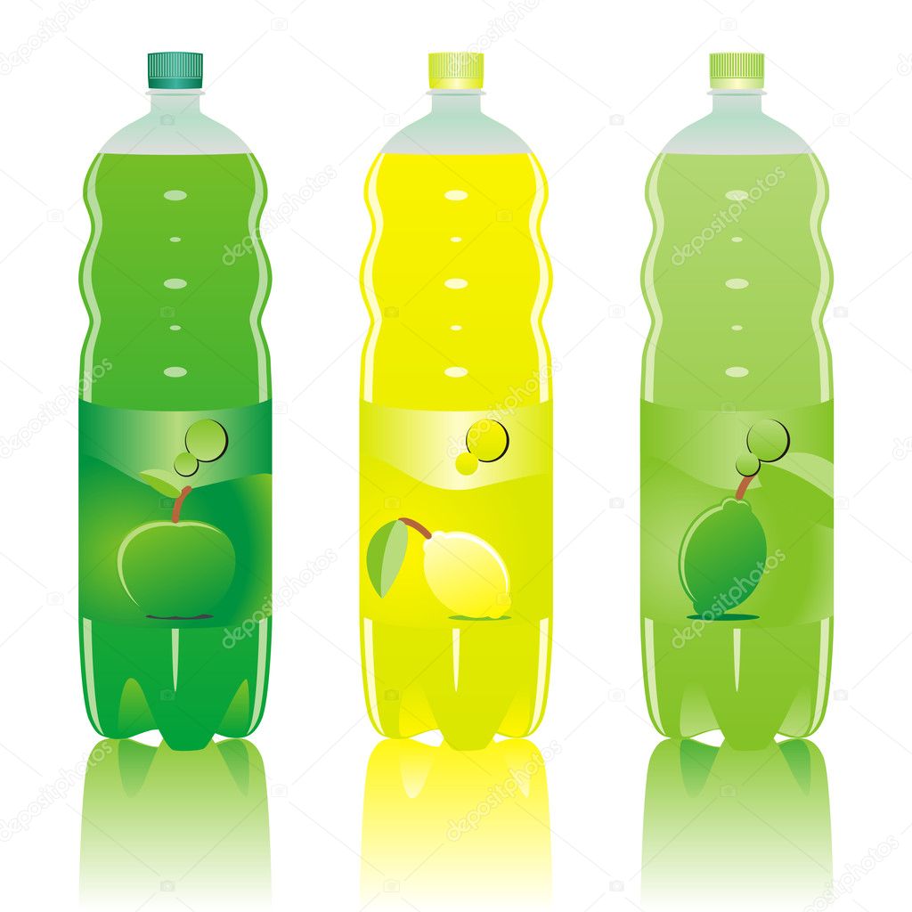 Carbonated drink bottles Stock Illustration by ©pilgrimartworks 3130696