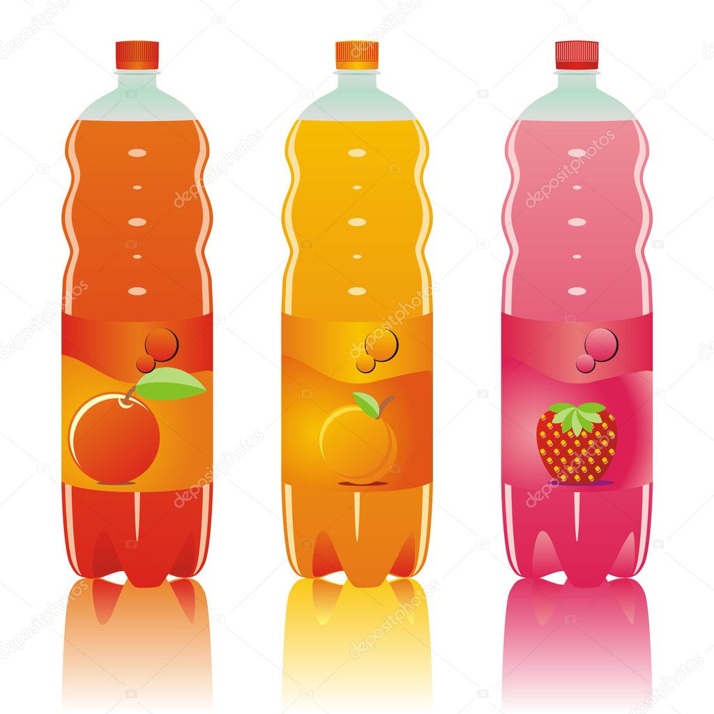 Carbonated drink bottles — Stock Vector © pilgrimartworks #3130697