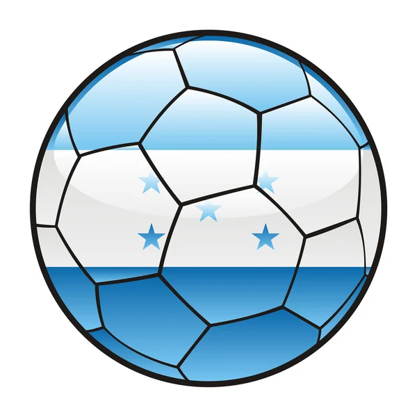 Bandiera dell'Honduras sul pallone da calcio — Vettoriale Stock