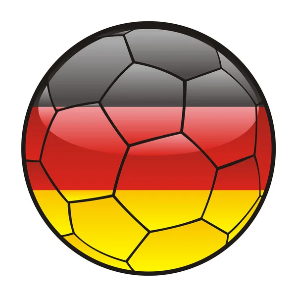Vlag van Duitsland op voetbal — Stockvector