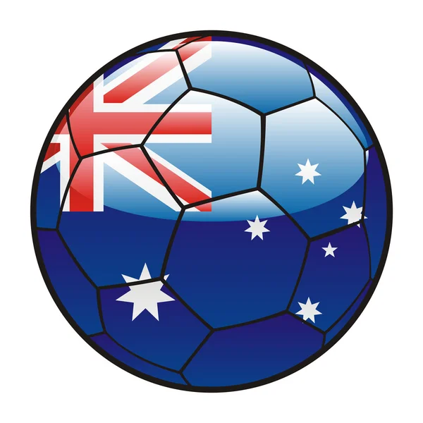Bandeira da Austrália em bola de futebol —  Vetores de Stock
