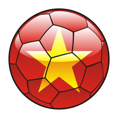 Futbol topu Vietnam bayrağı