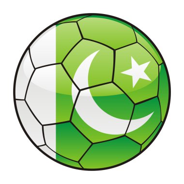 Futbol topu Pakistan bayrağı