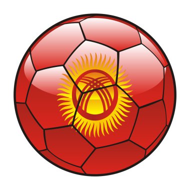 Kırgızistan bayrağı futbol topu