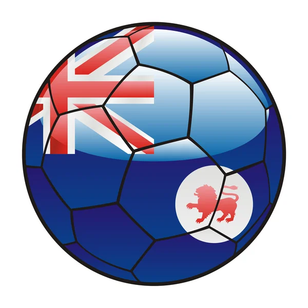 Bandera de Tasmania en pelota de fútbol — Vector de stock