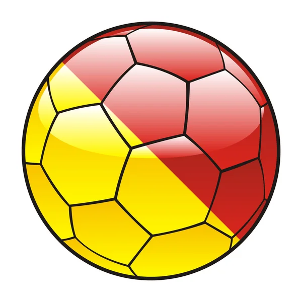 Sicílie vlajka na fotbalový míč — Stockový vektor