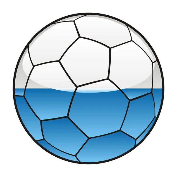 サッカー ボールの上のサンマリノの国旗 — ストックベクタ