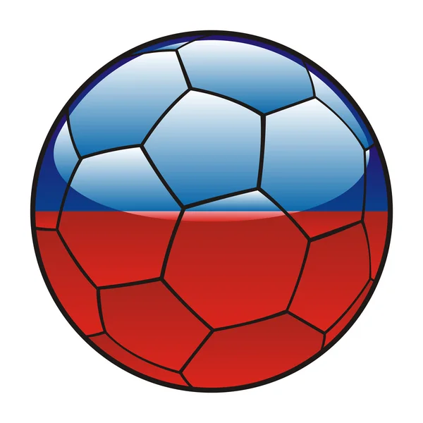 Haïti drapeau sur ballon de football — Image vectorielle