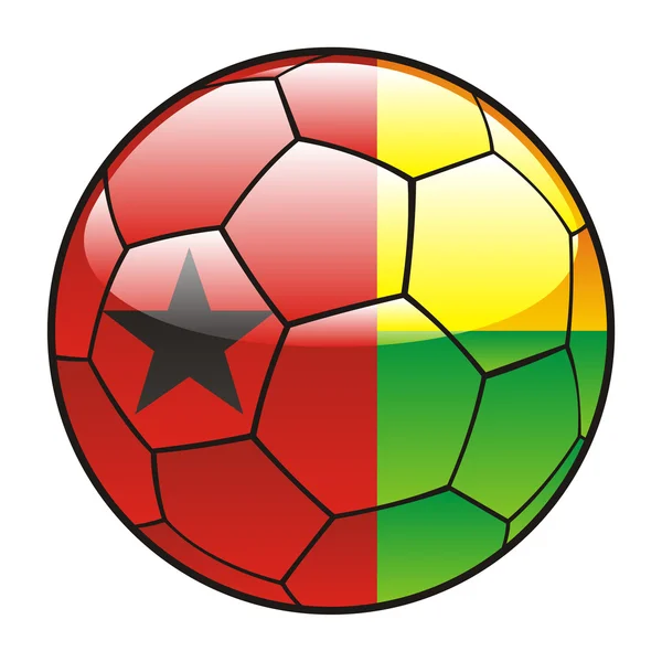 サッカー ボールにギニア ギニアビサウの国旗 — ストックベクタ