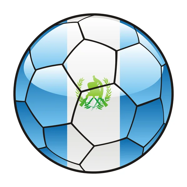 サッカー ボールの上のグアテマラの国旗 — ストックベクタ