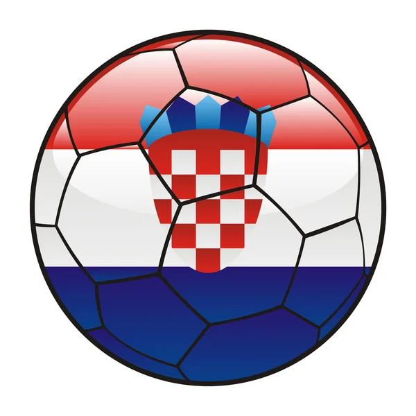 Flaga Chorwacji na piłce nożnej — Wektor stockowy