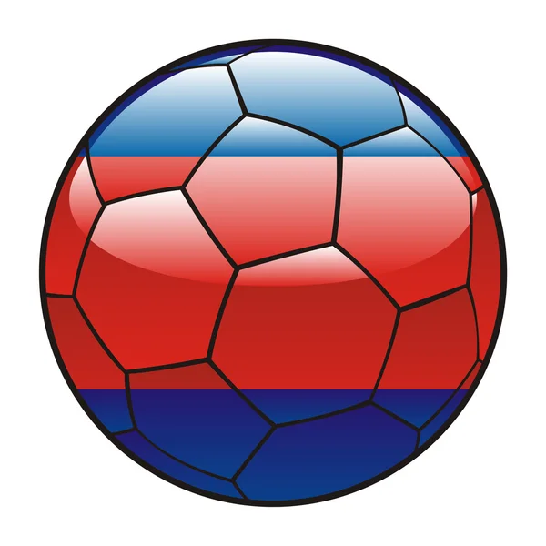 Drapeau du Cambodge sur ballon de football — Image vectorielle