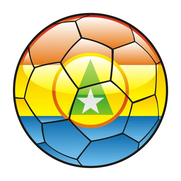 卡宾达旗上足球球 — 图库矢量图片