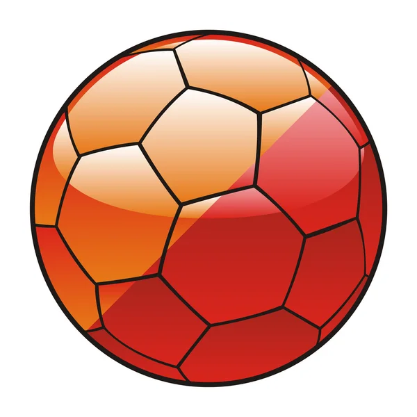 Buthan flagga på fotboll — Stock vektor