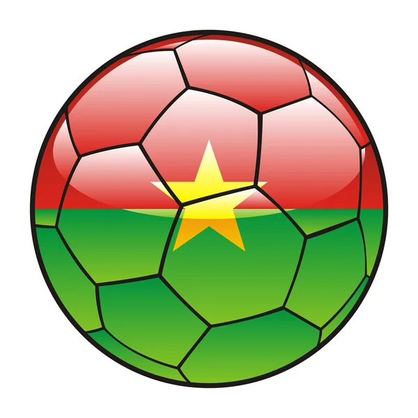 Флаг Буркина Фасо на футбольном мяче — стоковый вектор