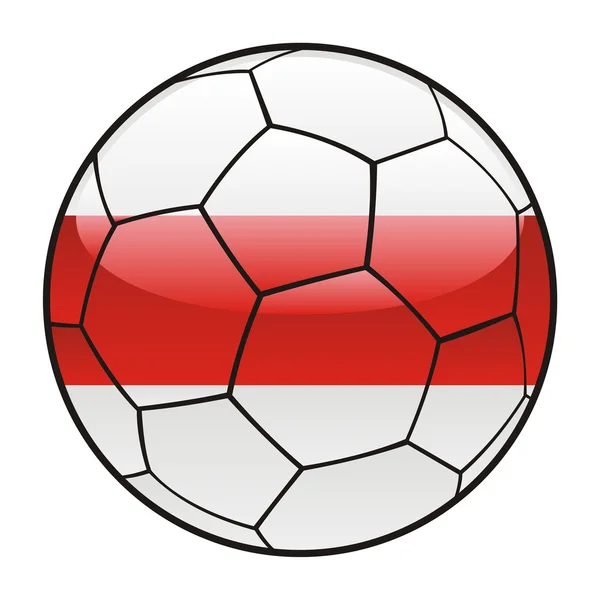 Vlajka Běloruska na fotbalový míč — Stockový vektor