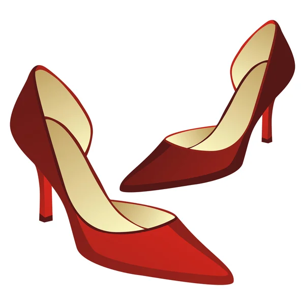 Ilustración de par de zapatos de tacón alto — Vector de stock