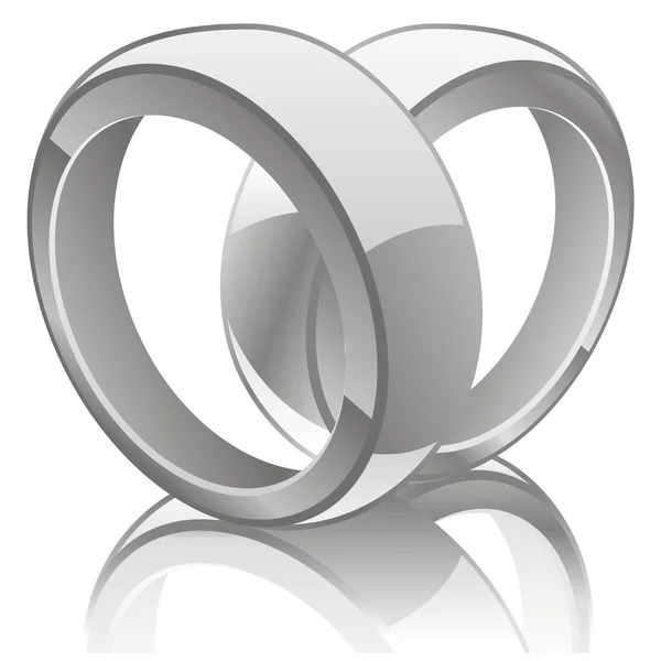 Ilustración vectorial de anillos de boda — Vector de stock