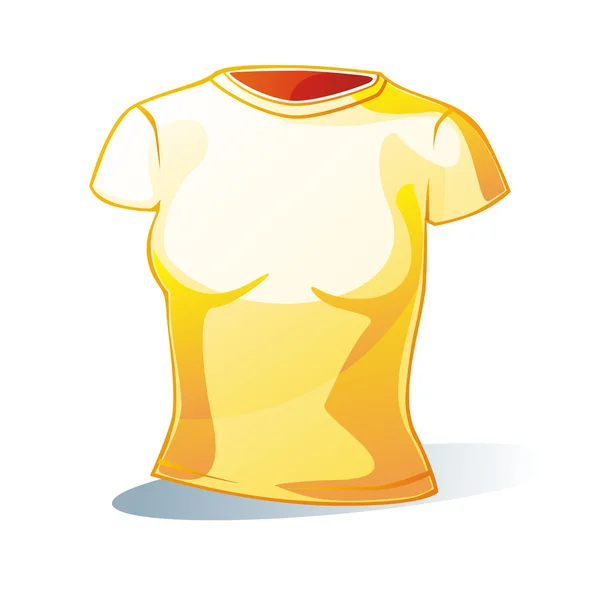 T-shirt donna isolata — Vettoriale Stock