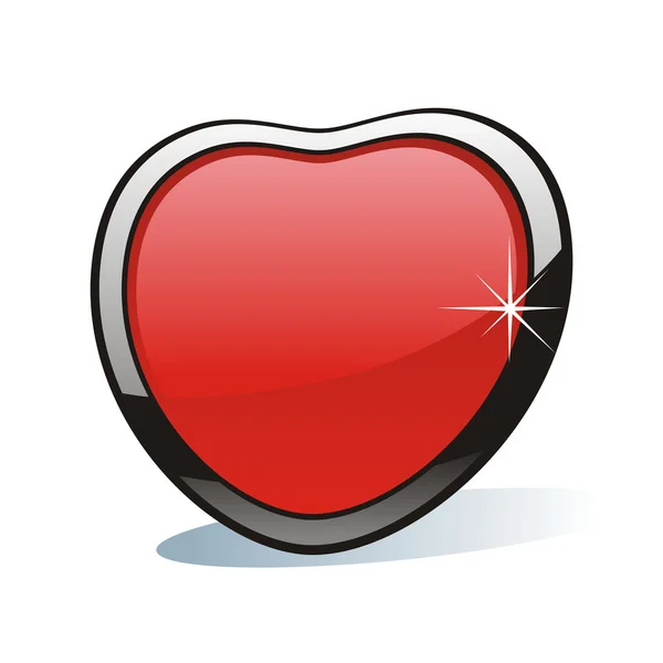 Magnet in heart shape — Stock Vector