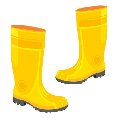 Illustration of isolated rubber boots clipart