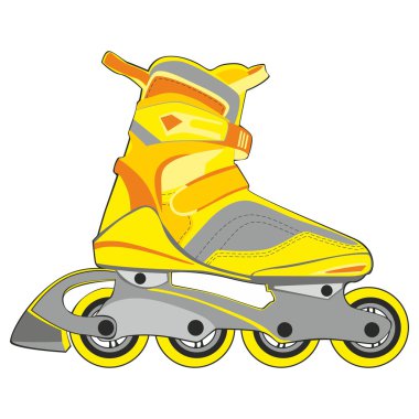 Isolated roller skates clipart