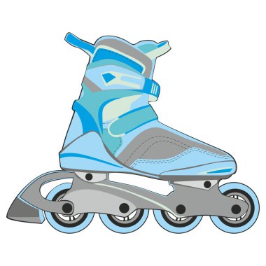 Isolated roller skates clipart