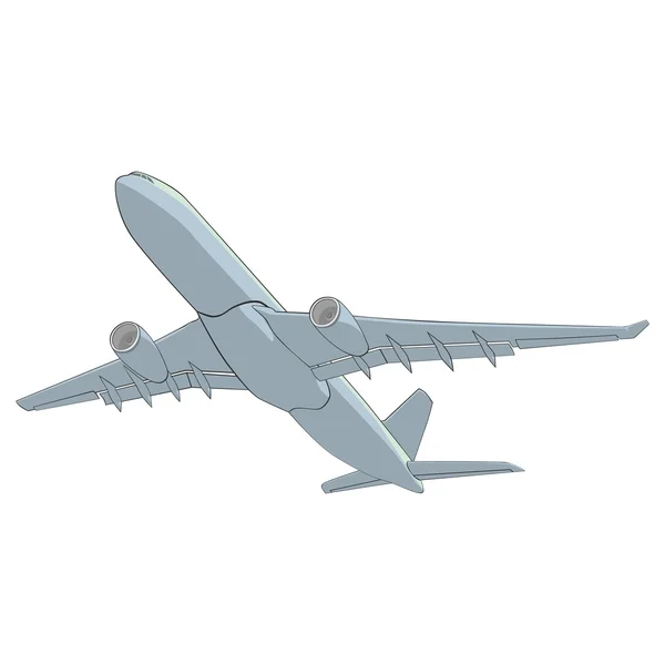 Illustration vectorielle avion de ligne — Image vectorielle