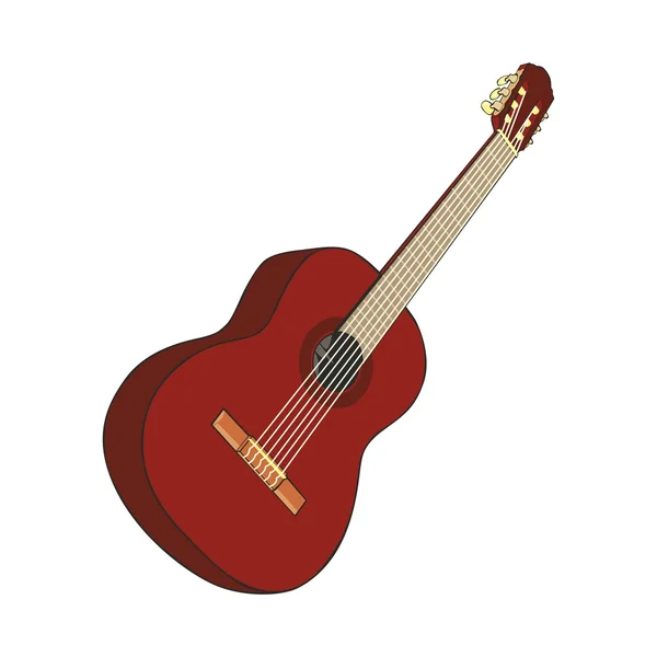 Иллюстрация классической гитары — стоковый вектор