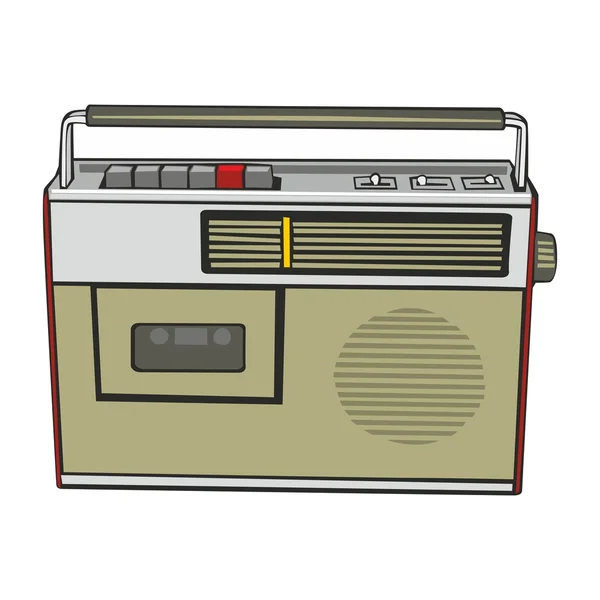 盒式磁带播放机 — 图库矢量图片