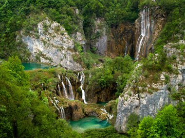 Hırvatistan 'da Plitvice Lakes Ulusal Parkı.