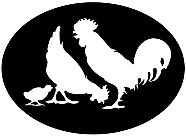 Chicken family — Stock Vector